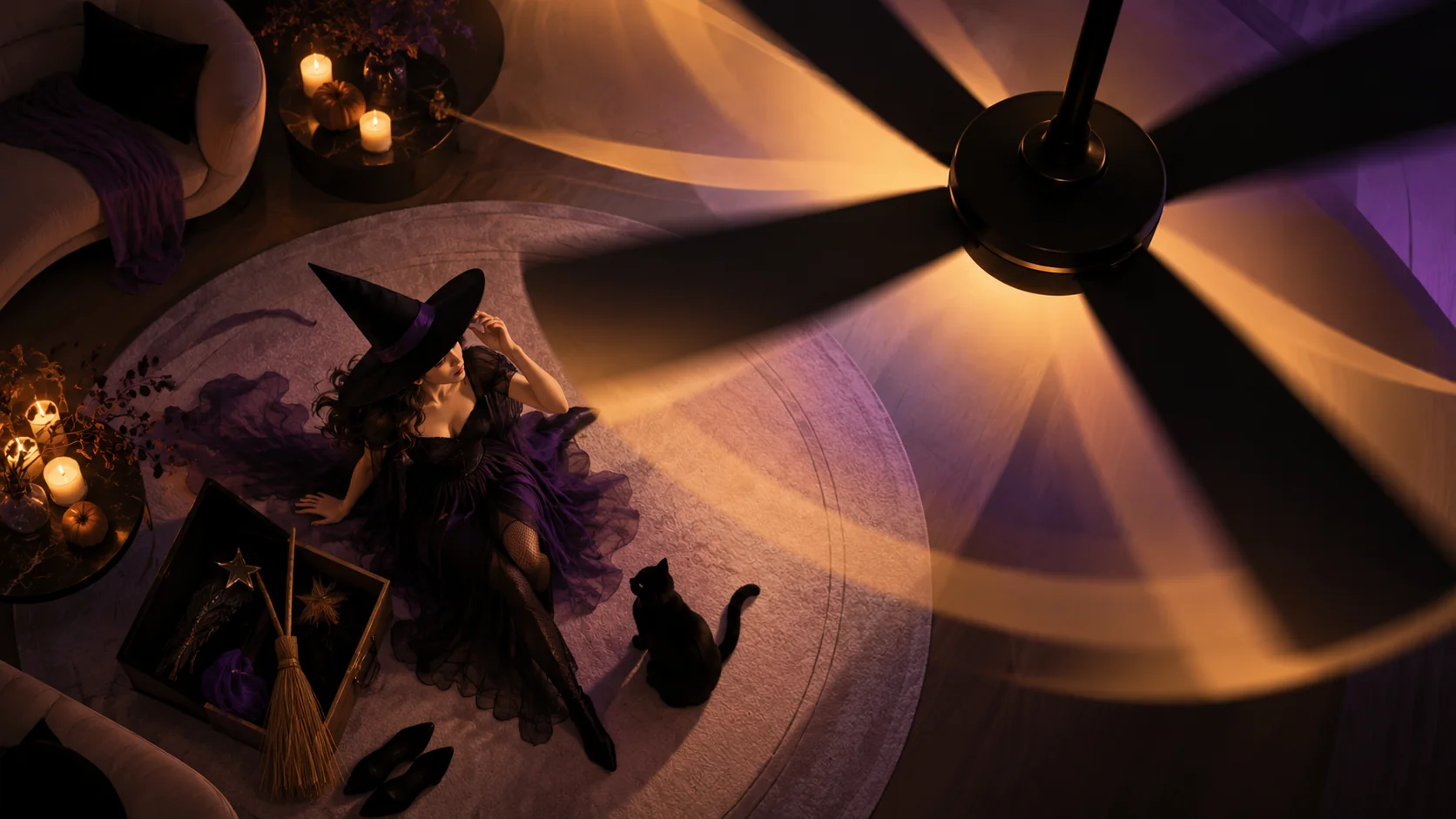 Halloween Ceiling Fan Trend: How to Make a Costume Change Video