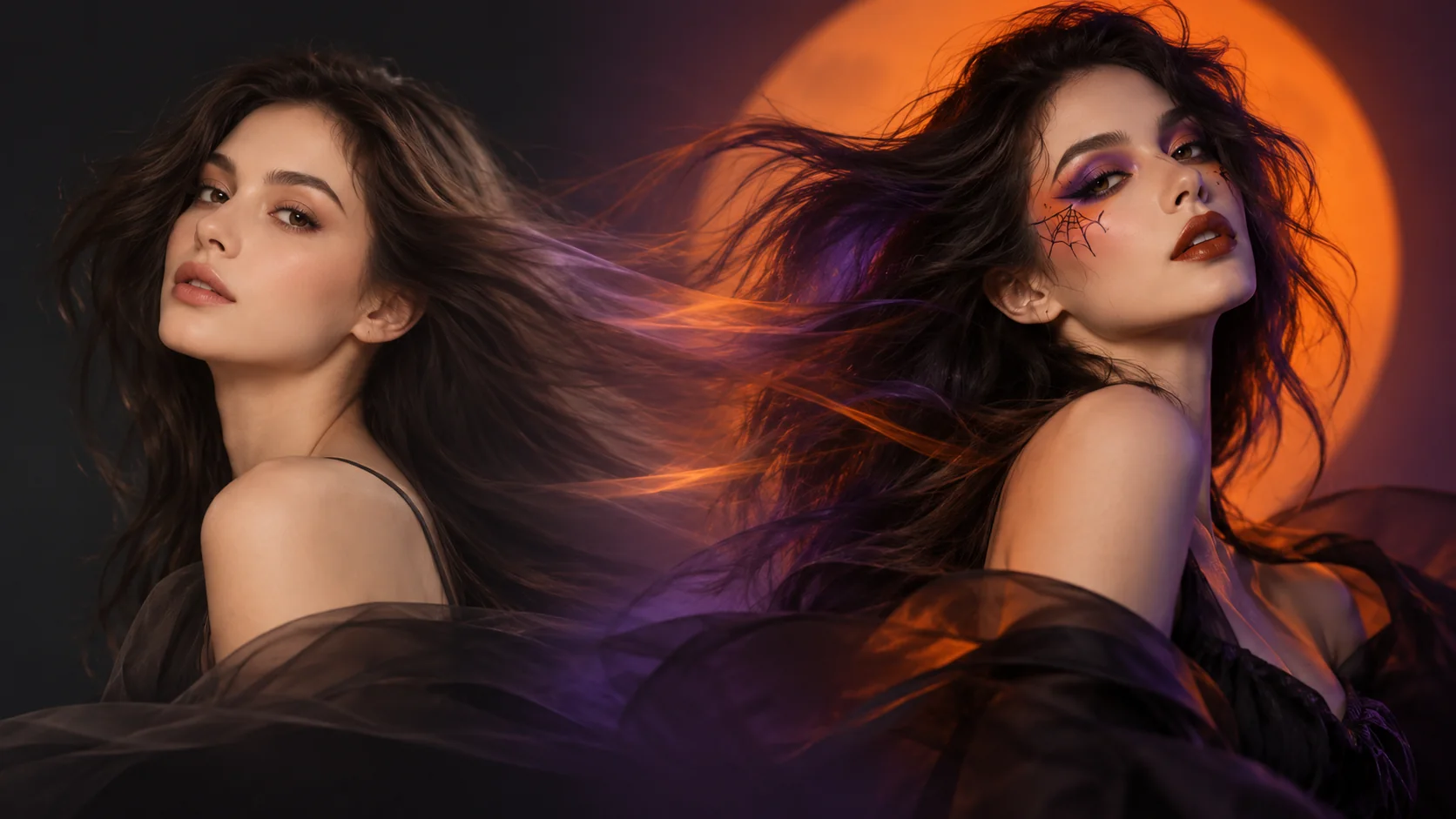 Halloween Makeup Filter: Create a Hair-Flip Transformation Video
