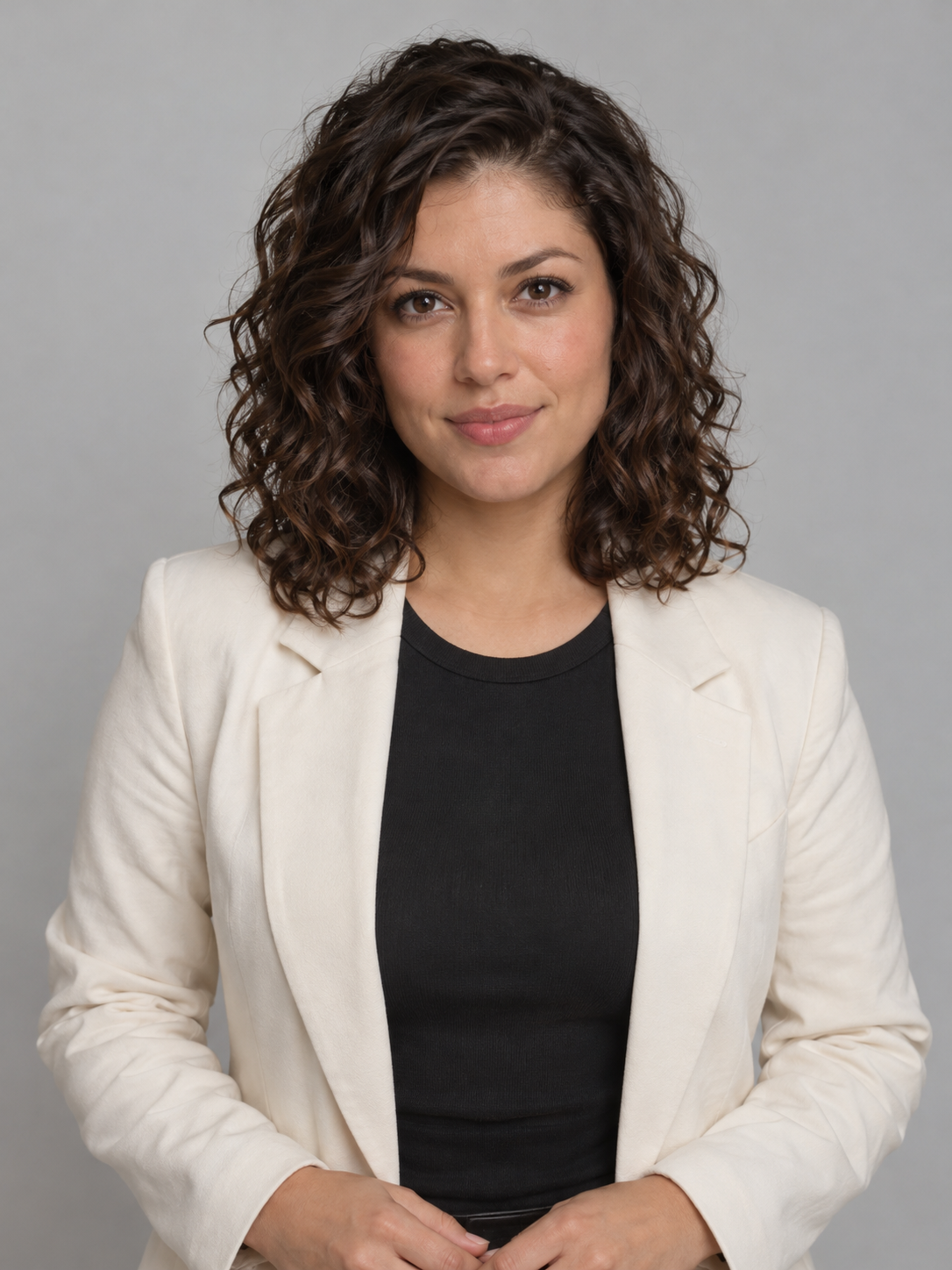 A front-facing portrait photo example